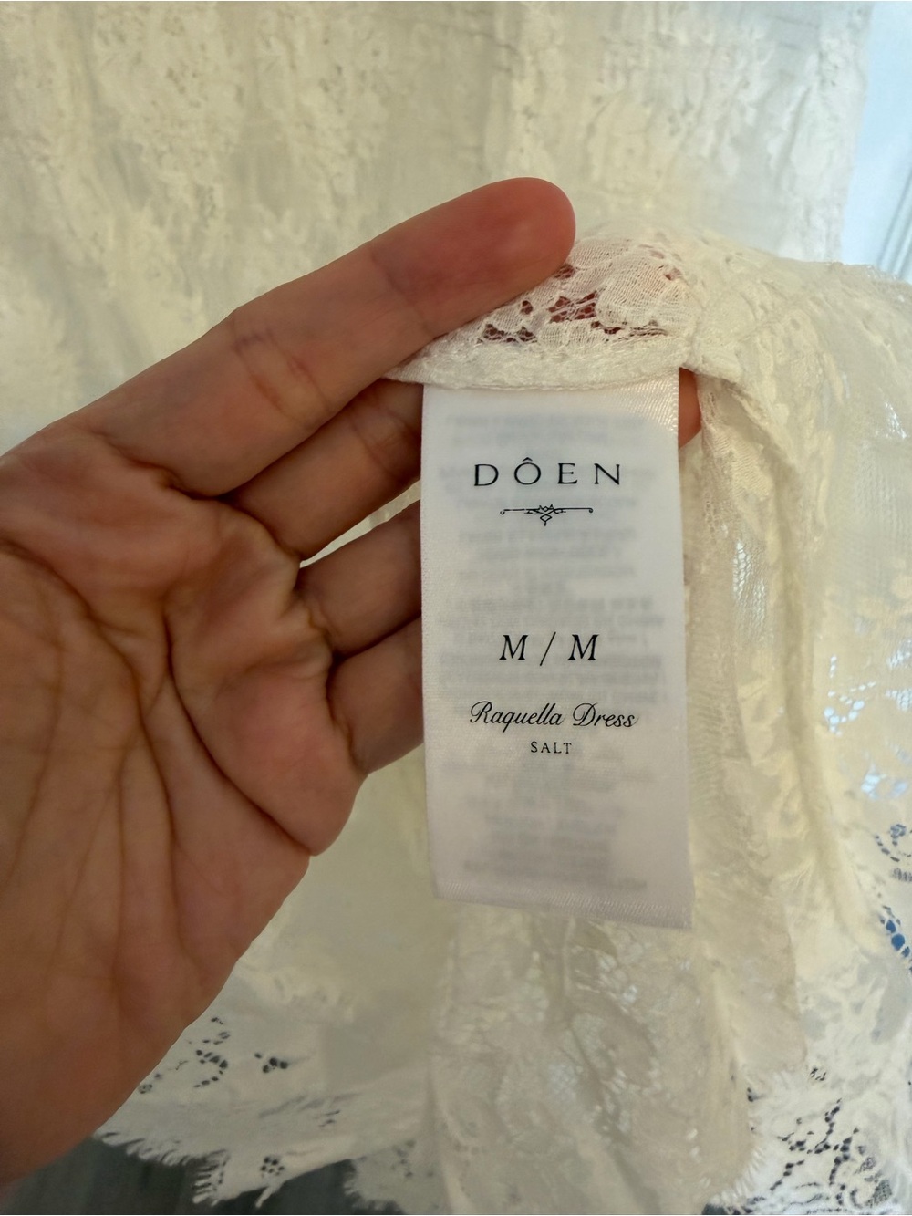 NWT Doen RAQUELLA DRESS -- SALT LACE - Picture 7 of 8
